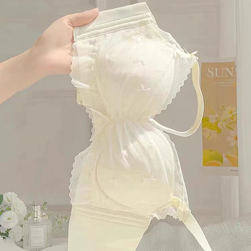 内衣女士小胸聚拢显大调整型无钢圈收副乳防下垂夏季天薄款文胸罩