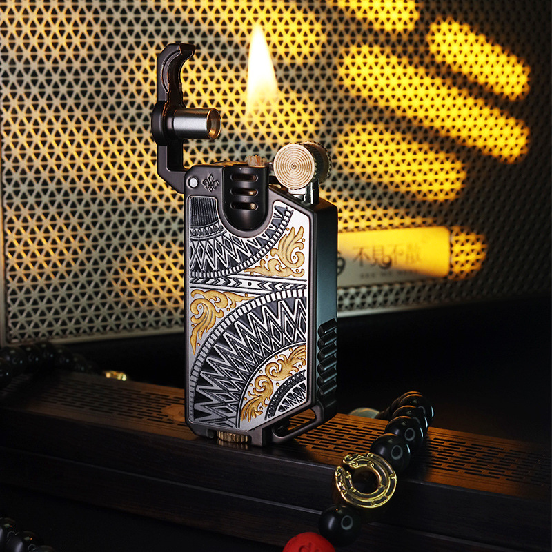 CHIEF首领煤油打火机械齿轮联动