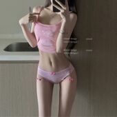 动漫猫咪印花蝴蝶结丝滑女俏皮内裤 「LA」Kiki·A妹 MIMI系列