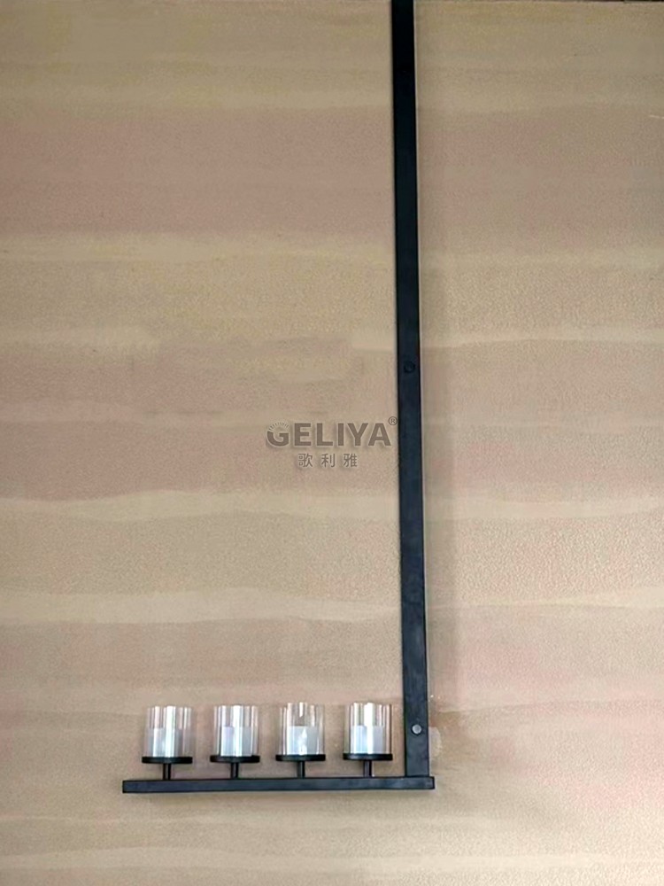 新中式别墅酒店会所样板间卧室床头简约玻璃杯壁灯前台售楼处吊灯