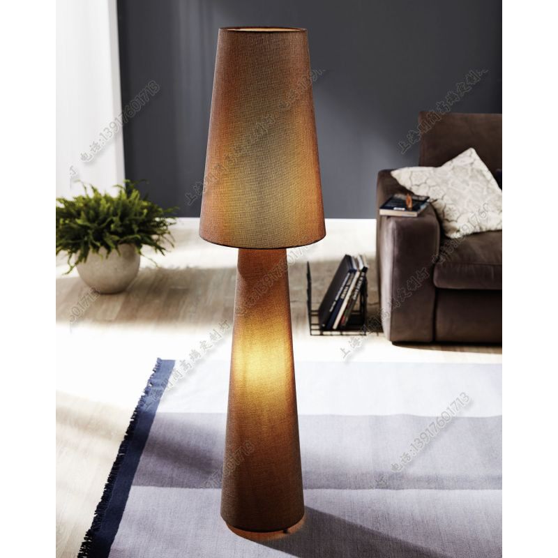 北欧简约现代大气客厅立式布艺灯书房立柱落地灯别墅卧室床头台灯