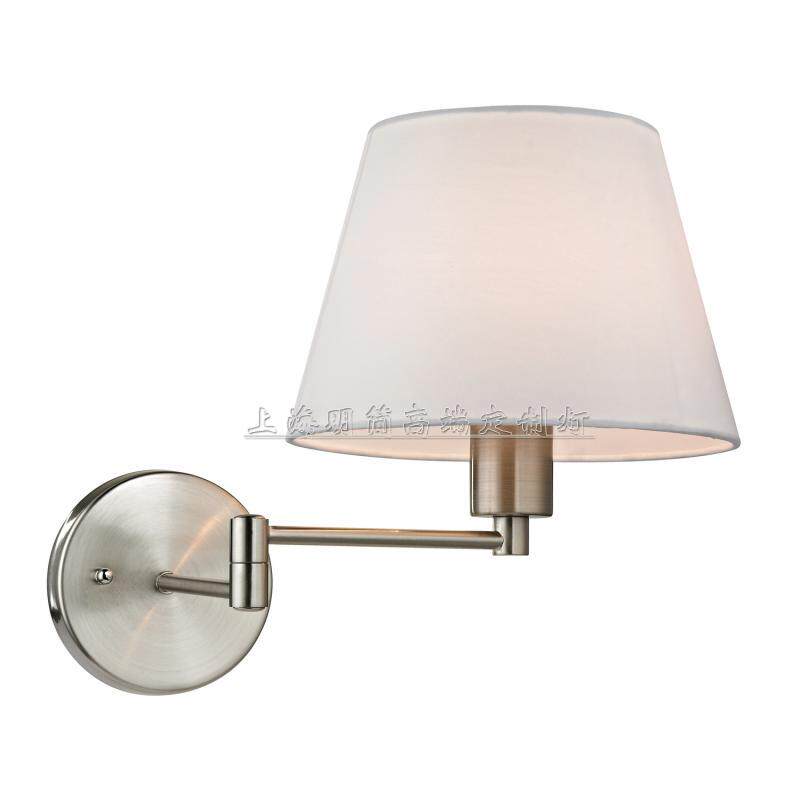 北欧现代简约不锈钢美式壁灯酒店卧室床头灯别墅过道卫生间镜前灯