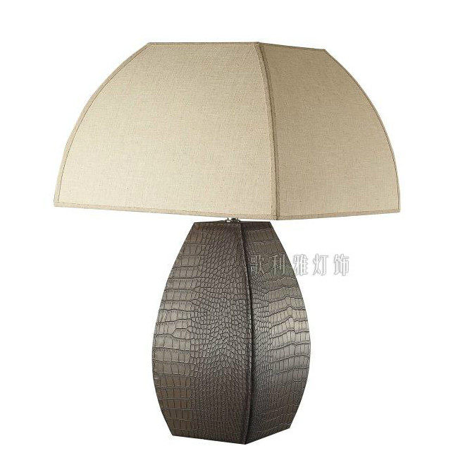 设计师阿玛尼定制客厅卧室书房Armani高档皮革台灯酒店会所别墅灯