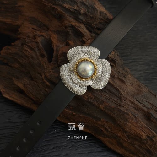 《银辉之愿》高级轻奢天然淡水珍珠胸针手链两用款送表带优雅大气