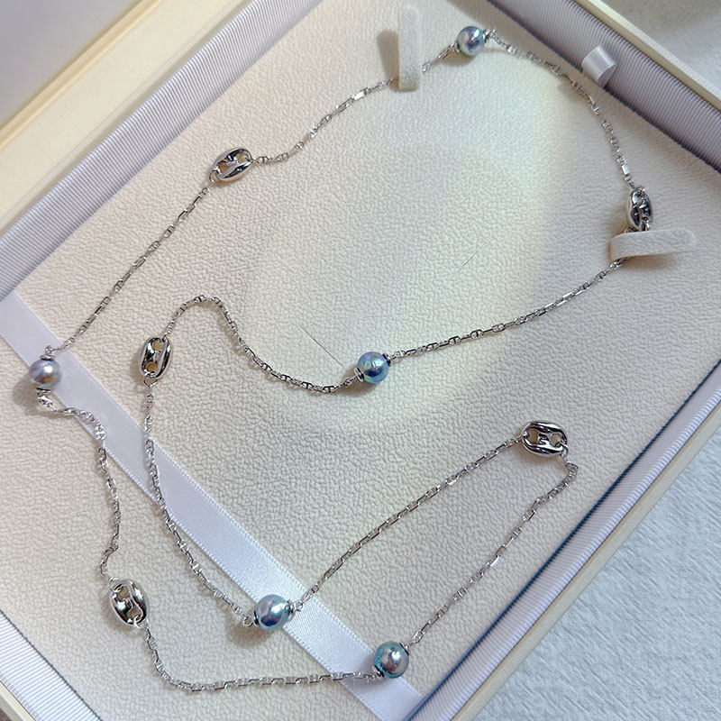 《雨滴》精工纯银猪鼻子长项链毛衣链天然色巴洛克海水真多麻珍珠,珠宝/钻石/翡翠,颈饰,淘宝优惠券,粉丝福利购,淘宝优惠卷