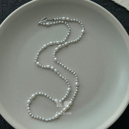 甄奢60cm异形淡水珍珠长项链