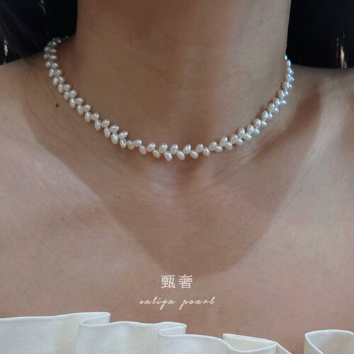 甄奢麦穗天然淡水珍珠项链手链