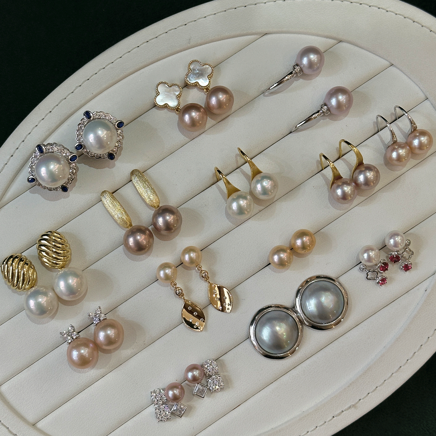 甄奢精工纯银珍珠耳环特惠价