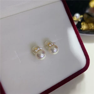 Изысканные серьги для ресниц из жемчуга, 18 карат
