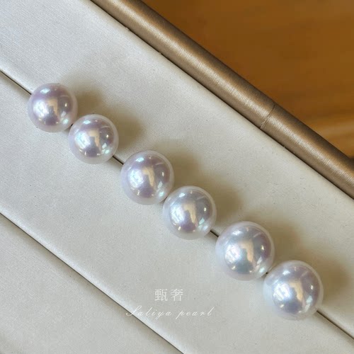 《追光》9-12mm极光赛澳白淡水爱迪生珍珠耳钉18k金单珠基础款