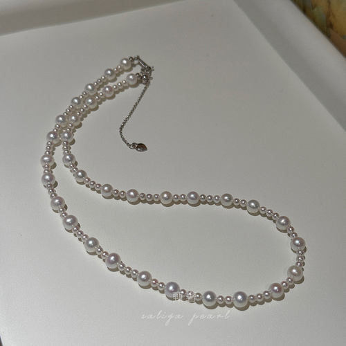 甄奢优雅气质淡水珍珠锁骨项链