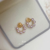 花之泪殇 精工纯银珍珠耳饰高级感小众设计感耳钉2024年新潮女