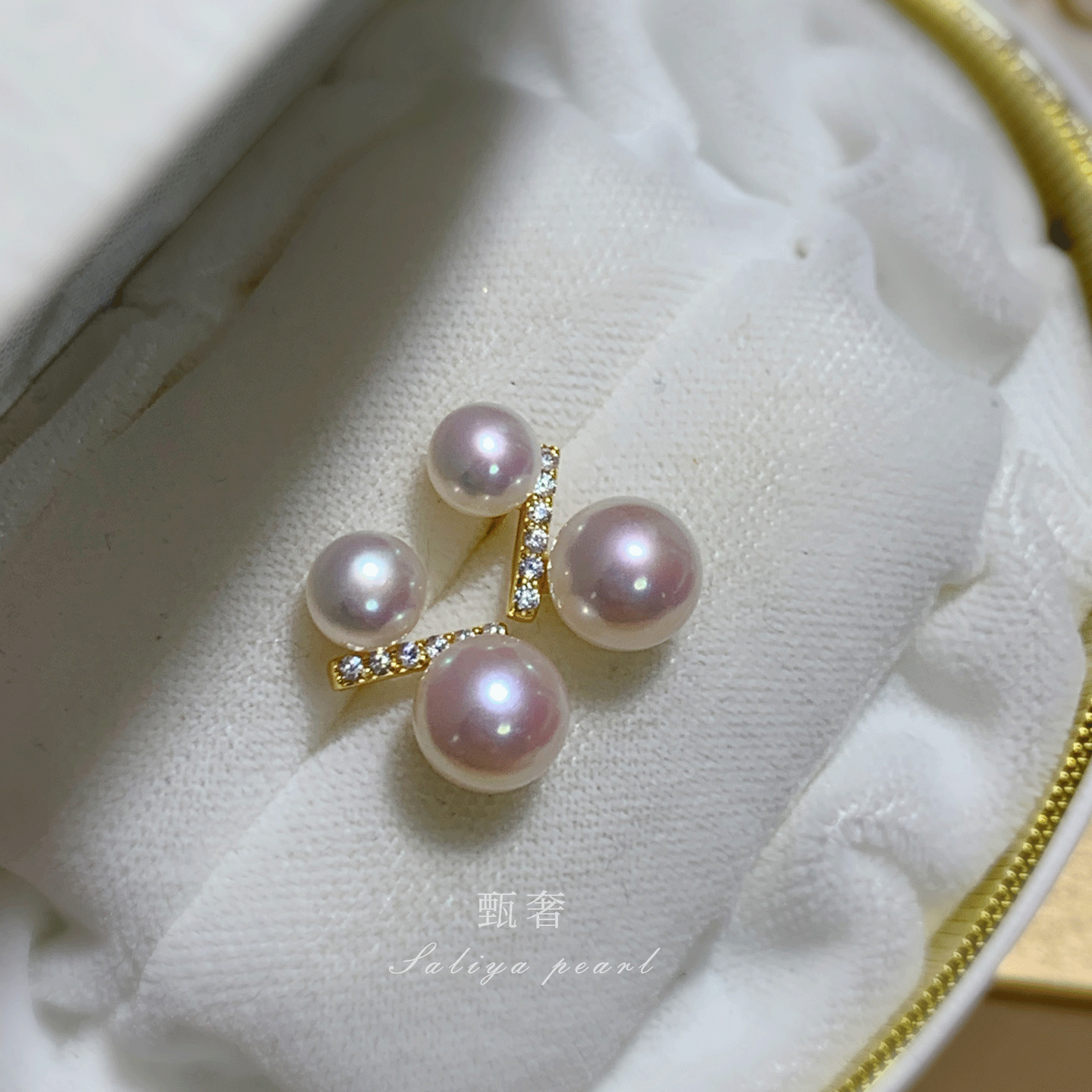 《逢春》天然极光淡水珍珠耳钉双珠百分号耳饰精工925纯银气质,珠宝/钻石/翡翠,耳饰,淘宝优惠券,粉丝福利购,淘宝优惠卷