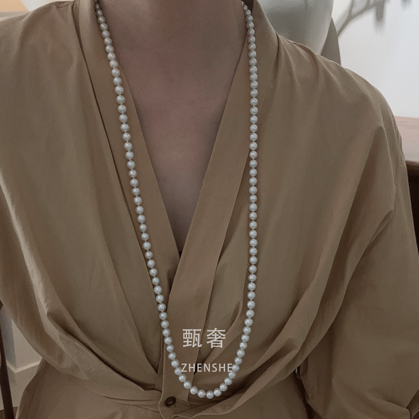 《相思》7-8mm天然淡水珍珠多层长款项链毛衣链简约气质百搭90cm,珠宝/钻石/翡翠,颈饰,淘宝优惠券,粉丝福利购,淘宝优惠卷