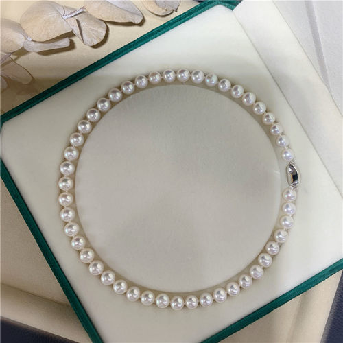 甄奢母亲节经典天然珍珠项链