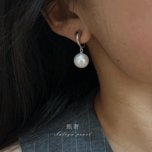甄奢超级隐形的珍珠耳夹