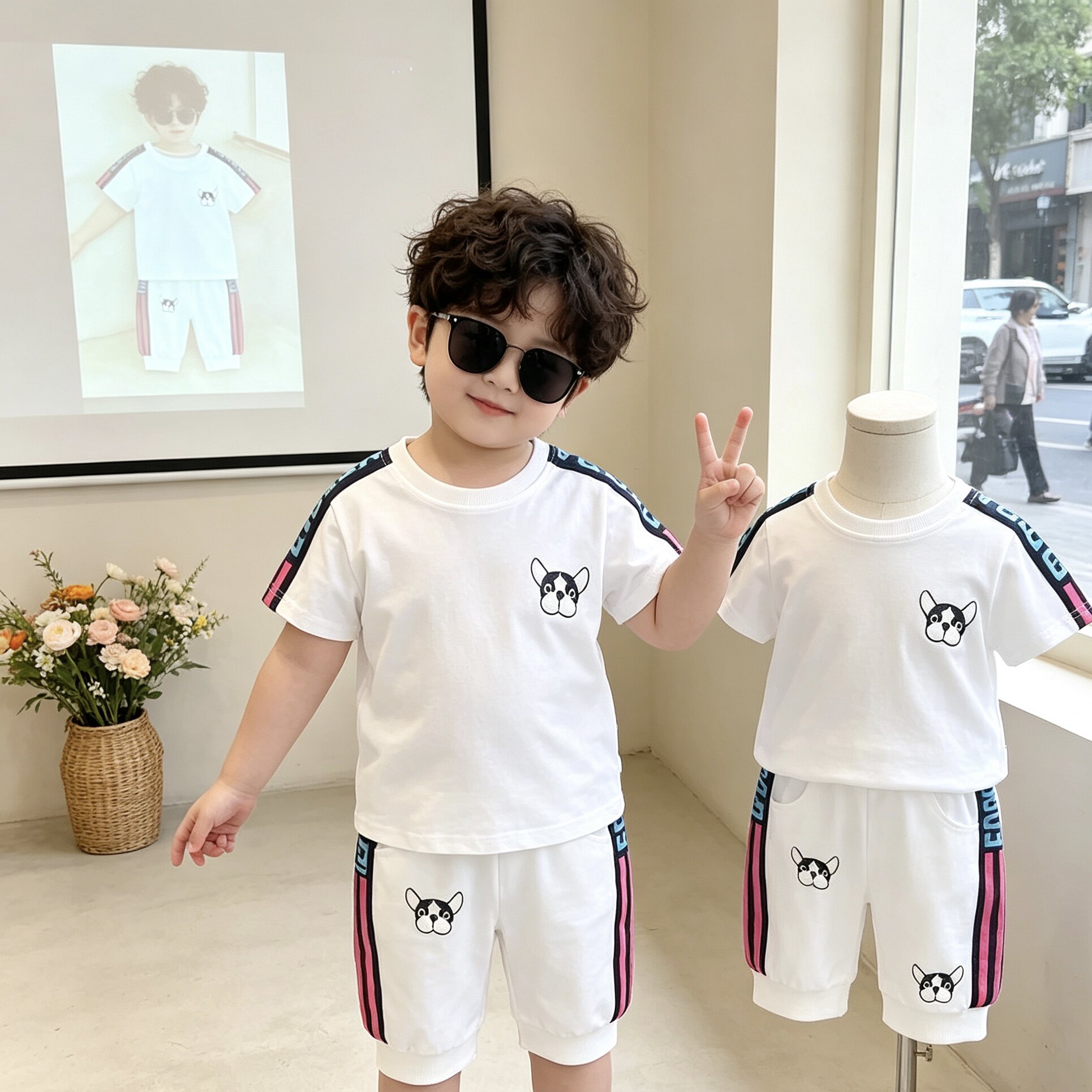 1272儿童纯棉短袖套装男女宝其它