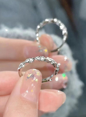缠绕爱河戒指女可调节ins风高级感简约轻奢精致小众设计素圈指戒