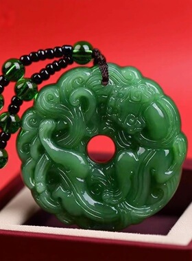 【吞财貔貅】时来运转招财平安扣纳福聚财本命年男女吊坠项链礼物