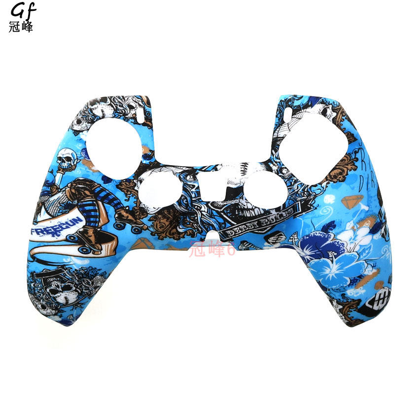 PS5 실리콘 커버에 적합 PS5 무선 핸들 컬러 스프레이 보호 커버 미끄럼 방지 및 내한 핸들 실리콘 커버