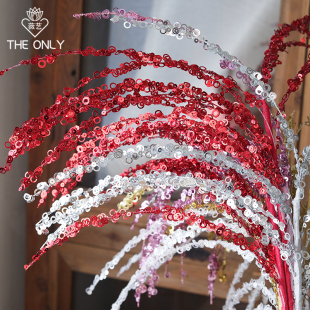 薇艺烟花插枝棒火树银花亮片圣诞新年装 饰年宵花福桶点缀配饰材料