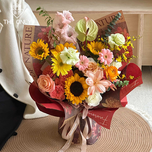 油画纸包花纸牛皮纸复古高级感