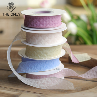 带花艺资材 丝带手作材料礼品盒包装 薇艺 泡泡纱2.5cm鲜花花束包装