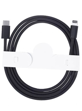 适用苹果iMac拆机编织线MFI认证PD快充iPhone原装数据线20W数据线充电线黑色编织快充线