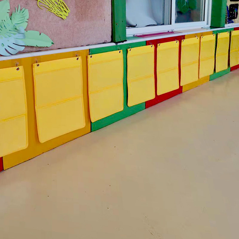幼儿园作品展示袋透明收纳挂袋图片