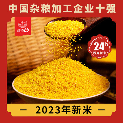 老爷岭黄小米3斤 2024年东北农家自产金苗小米新米宝宝米粥月子米