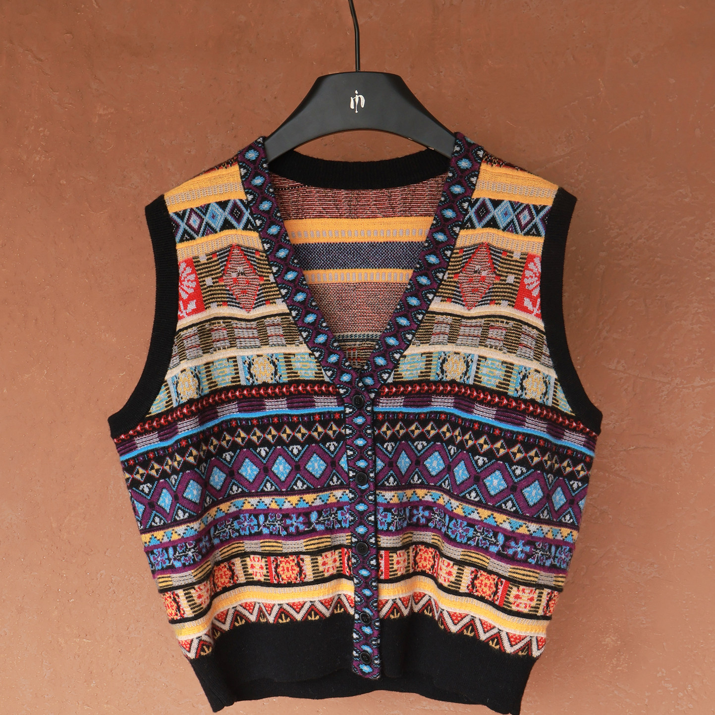 IMMUNO壹糯 波西米风复古羊毛挑针钩花背心费尔岛针织绵羊毛马甲,女装/女士精品,毛针织衫,淘宝优惠券,粉丝福利购,淘宝优惠卷