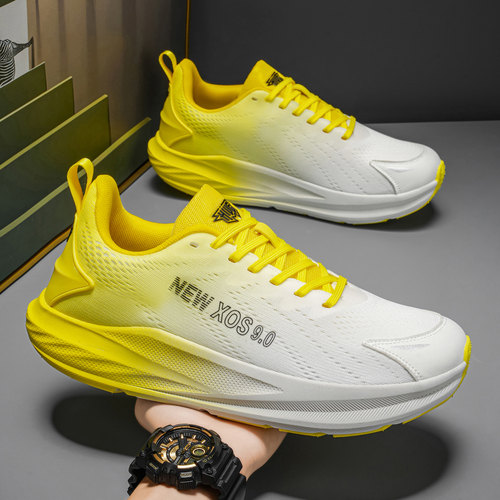 夏季宽楦大头透气男女跑步鞋网面