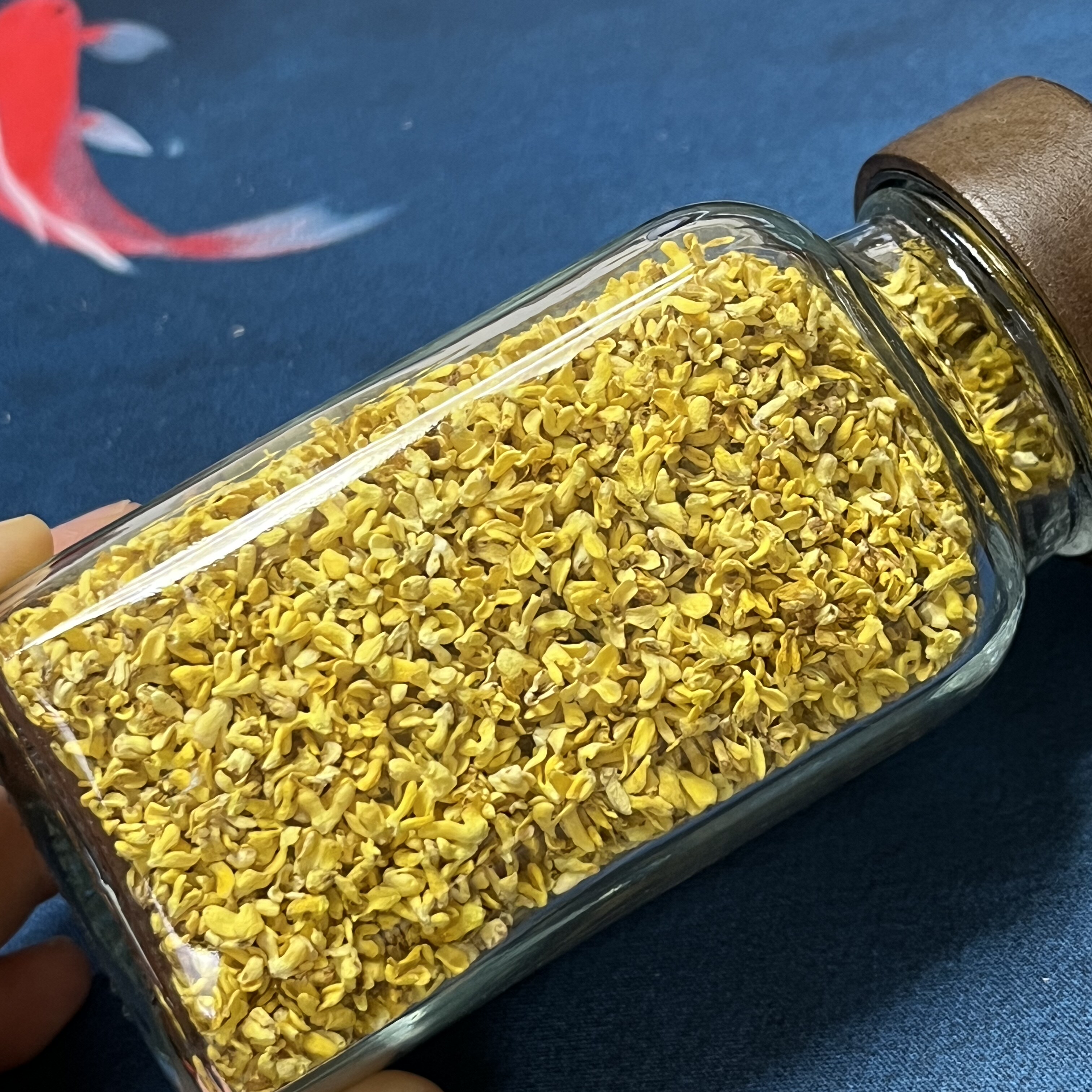 臻麟冷冻桂花干花桂林特产级食用糕点心泡茶冻干不熏硫浓香金桂花