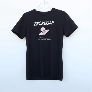 夏纯棉胶印印花圆领短袖 拉PT系列S XL专柜男装 T恤2A2496黑色