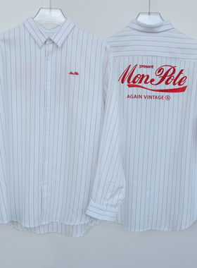 拉夏PT系列专柜撤柜男装春秋高级宽松休闲纯棉长袖衬衫2A2505白色