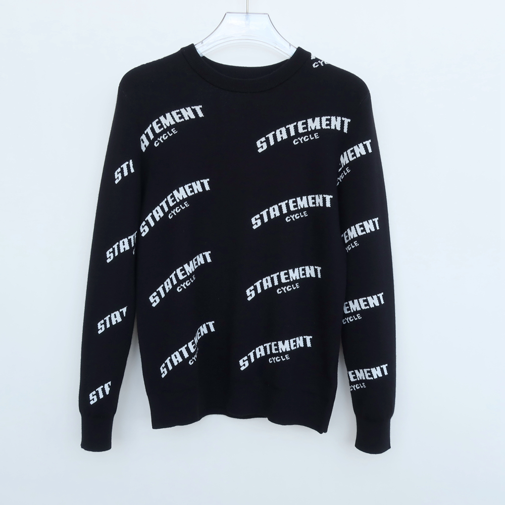 拉夏专柜撤柜正品圆领修身毛衣