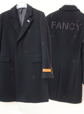 拉夏PT系SMLXL冬季专柜男装高级70羊毛厚保暖外套大衣2A2795黑色