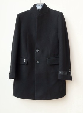 拉PT系列/M冬季专柜男装高级平绒厚柔羊毛呢外套2A2787黑色