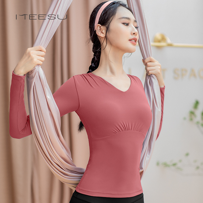 美愫瑜伽服女2025新款秋冬上衣带胸垫专业高端时尚长袖健身服套装