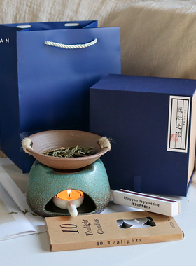 厚院【礼遇】高档陶瓷烘烤香薰炉耐热茶叶提香器闺蜜春节伴手礼物