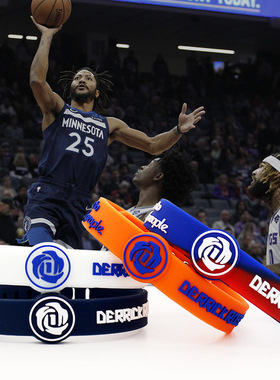 森林狼队球星25号罗斯夜光手环圈可调节大小金属搭扣运动硅胶腕带