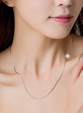 个性霸气短款锁骨链子扁平男