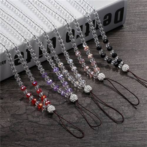 水晶圆珠机壳韩版满钻潮女挂绳