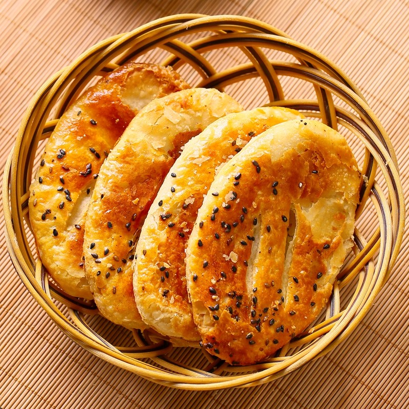 杭州特产塘栖法根糕点鞋底饼袜底酥椒盐手撕烧饼茶点零食点心早餐