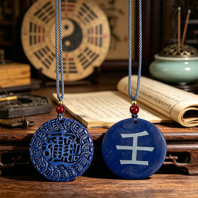 托玛琳太极八卦招财进宝吊坠