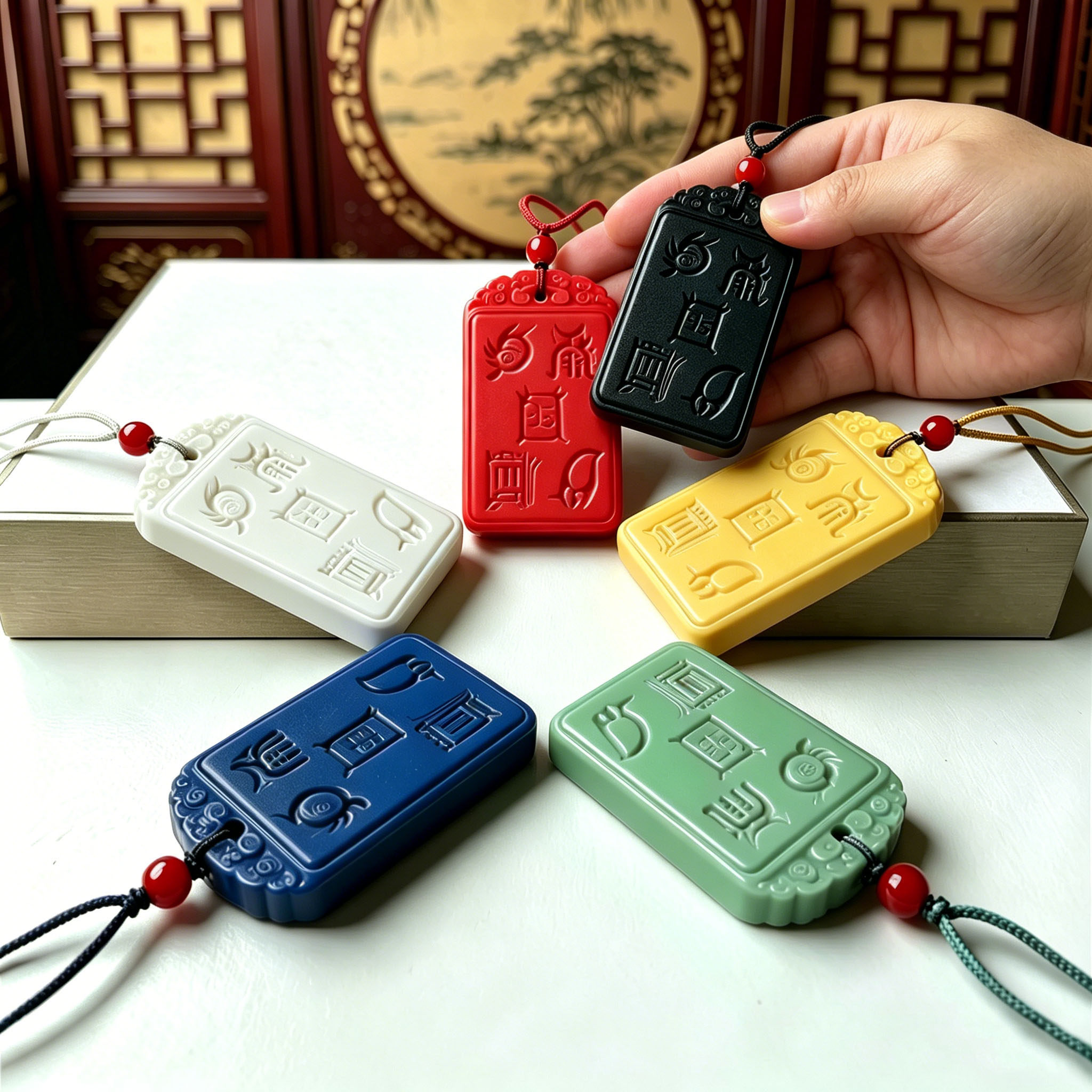 托玛琳牌能量牌补40分方形土吊坠补火庚金五行九龙道长甲木壬水