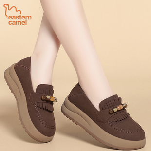 东方骆驼EASTERNCAMEL新款勃肯单鞋春秋增高厚底舒适软底百搭女鞋