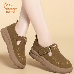 东方骆驼EASTERNCAMEL新款单鞋女勃肯鞋春秋厚底舒适软底百搭女鞋