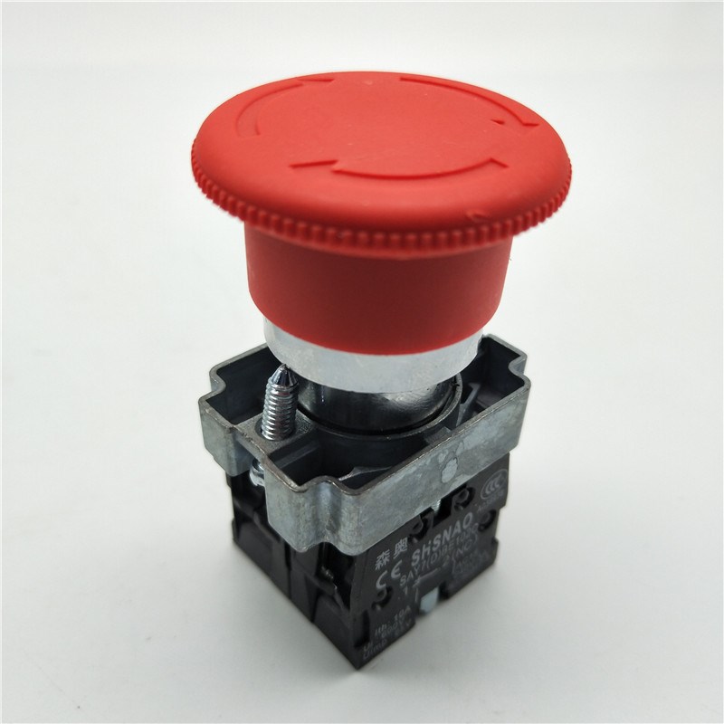 森奥蘑菇头自锁紧急停止按钮开关ZB2 XB2-BS545C 一常开+一常闭