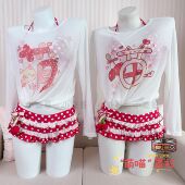 萌喵 宽松 可爱印花罩衫 小亚哥原创 萌系搭配泳装 长袖 8032